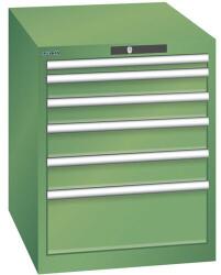 Lista Műhelyfiókos szekrény LISTA, 564x725x700 mm, 5 fiók, zöld - manutan - 662 826 Ft
