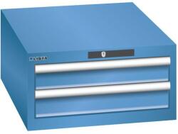 Lista műhelyfiókos szekrény, 2 fiók = 2x 100mm, 564x725x283mm, kék
