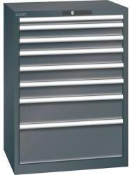 Lista Műhelyfiókos szekrény LISTA, 717x572x1000 mm, 8 fiók, fekete