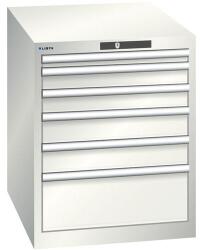 Lista Műhelyfiókos szekrény LISTA, 564x725x700 mm, 6 fiók, világosszürke