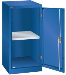 Lista műhelyszekrény polcokkal, 500x500x1000 mm, 1 polc, rikító kék