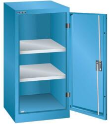 Lista műhelyszekrény polcokkal, 500x500x1000 mm, 2 polc, világoskék