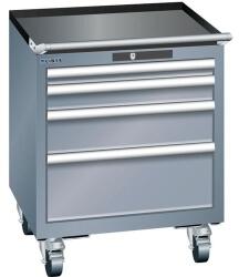 Lista mobil műhelyfiókos szekrény, 411x725x723 mm, 4 fiók, sötétszürke