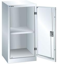 Lista műhelyszekrény polccal, 500x580x1000mm, teherbírás 60kg, fehér