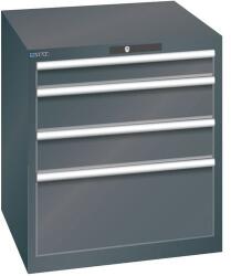 Lista Műhelyfiókos szekrény LISTA, 717x725x800 mm, 4 fiók, fekete - manutan - 622 643 Ft