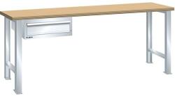 Lista Műhely munkapad LISTA, 1500x750x890 mm, 1 fiók, teherbírás 600 kg, fehér