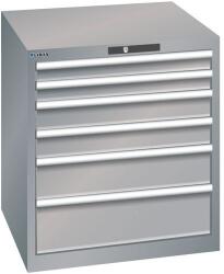 Lista műhelyfiókos szekrény, 717x725x800 mm, 4 fiók, szürke/ezüst - manutan - 740 829 Ft