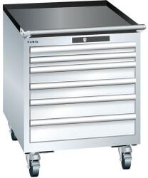 Lista mobil műhelyfiókos szekrény, 564x725x723 mm, 6 fiók, fehér