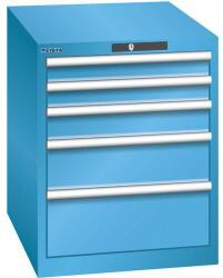 Lista Műhelyfiókos szekrény LISTA, 564x725x700 mm, 5 fiók, világoskék - manutan - 603 098 Ft