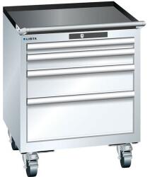 Lista mobil műhelyfiókos szekrény, 411x725x723 mm, 4 fiók, fehér