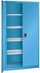 Lista Műhelyszekrények polcokkal LISTA, 1000x400x1950 mm, tömör ajtók, világoskék