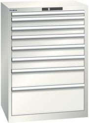 Lista Műhelyfiókos szekrény LISTA, 717x572x1000 mm, 8 fiók, világosszürke