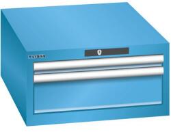 Lista műhelyfiókos szekrény, 2 fiók = 1x 50 + 1x 150 mm 564x725x283 mm, világoskék