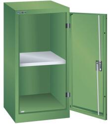 Lista műhelyszekrény polcokkal, 500x500x1000 mm, 1 polc, zöld