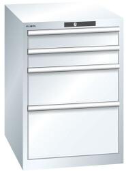 Lista Műhelyfiókos szekrény LISTA, 564x725x800 mm, 4 fiók, fehér