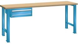 Lista Műhely munkapad LISTA, 1500x750x890 mm, 1 fiók, teherbírás 600 kg, világoskék