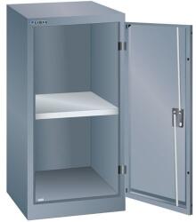 Lista műhelyszekrény polcokkal, 500x500x1000 mm, 1 polc, sötétszürke