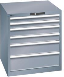 Lista műhelyfiókos szekrény, 717x725x800 mm, 4 fiók, sötétszürke - manutan - 747 967 Ft