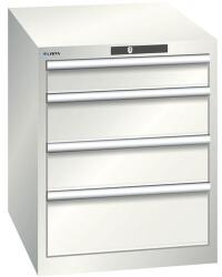 Lista Műhelyfiókos szekrény LISTA, 564x725x700 mm, 4 fiók, világosszürke