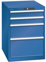 Lista Műhelyfiókos szekrény LISTA, 564x725x800 mm, 4 fiók, sötétkék