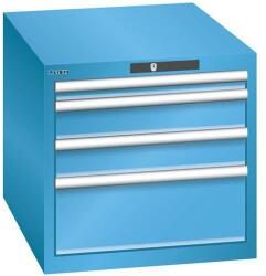 Lista műhelyfiókos szekrény, 564x725x533 mm, 4 fiók, világoskék
