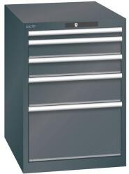 Lista Műhelyfiókos szekrény LISTA, 564x725x800 mm, 5 fiók, fekete