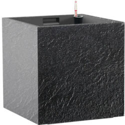 Plastkon Ghiveci cu sistem de irigare Cubico Stone plastic 33x33x33 cm antracit (4111775007)