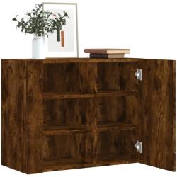  Füstös tölgy színű szerelt fa faliszekrény 75 x 35 x 60 cm