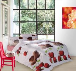  Szatén ágynemű 200x220 csokoládé Valentini Faro