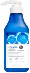Farm Stay Collagen Șampon și balsam 2 în 1 Water Full, 530 ml