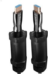 Lindy Kábel HDMI 2.1 HDMI - HDMI, AOC Hybrid, Armoured, Páncélozott, 8K60Hz, M/M, 10m, fekete 38527 (38527)