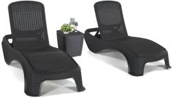 Keter Atlantic duo kerti nyugágy set Luzon asztallal grafit (241664K_217341_2) - geminiduo