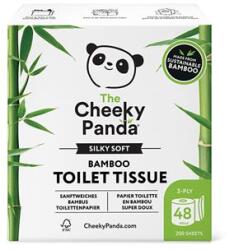 The Cheeky Panda Toalettpapír, bambusz, 3 rétegű, kistekercses, 48 tekercs, CHEEKY PANDA, fehér PFTOILT48 (PFTOILT48)