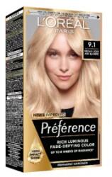 L'Oréal Vopsea de Par Permanenta cu Amoniac L'Oreal Paris Preference 9.1 Viking, 174 ml