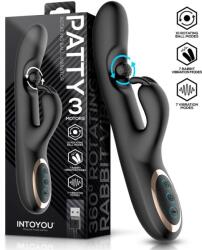 INTOYOU Patty Rotating Ball Rabbit Vibrator 3 Motors Black Vibrator
