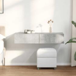 vidaXL Falipolc fiókokkal betonszürke 100x36x19 cm műszaki fa (859989)