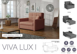 Mindigbútor VIVA LUX I. előre nyíló fotelágy Look 16 színben