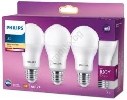Philips Комплект от 3 LED крушки Philips A60 E27/13W/230V 2700K (P7199)
