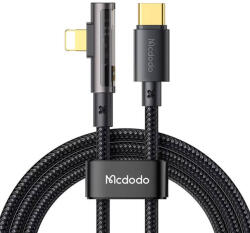  USB-C-Lightning 90° kábel McDodo CA-3390 36 W 1, 2 m (fekete)