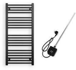  Törölközőszárító radiátor elektromos fűtőpatronnal 50 x 110 cm - Nero Italia AF-05-400W (fekete)