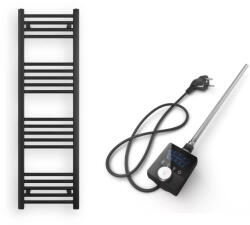  Törölközőszárító radiátor elektromos fűtőpatronnal 40 x 130 cm - Nero Italia AF-13-400W (fekete)