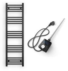  Törölközőszárító radiátor elektromos fűtőpatronnal 40 x 140 cm - Nero Italia AF-13-400W (fekete)