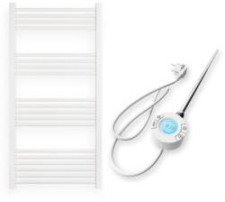  Törölközőszárító radiátor elektromos fűtőpatronnal 60 x 120 cm - Nero Italia S-400W (fehér)