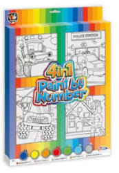 Grafix Fess számok szerint 4IN1 fiúknak, 7 festék, 2 ecset 03487