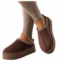 Casu Női Csokoládé Papucs Kényelmes Platformos Szőrme Divat R 41 (7102730000411)