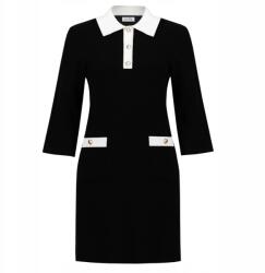 Joseph Ribkoff Kötött Ruha gallérral és zsebekkel, fekete L (253995)