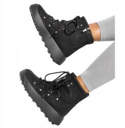 Casu Hótaposó Női Bőr Platformos Bokacsizma Fekete Lengyel Termék 41-es (1278)