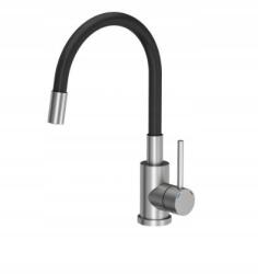 Steiner Konyhai mosogató csaptelep hajlékony kifolyócső Steiner Fekete (3323503BL)