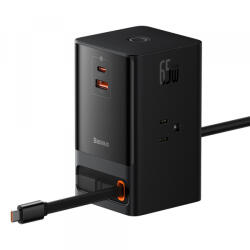 Baseus Prelungitor Baseus PowerCombo US, 3 x Prize, Negru PSLR000101 - gsmboutique