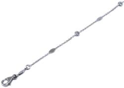 Ékszershop Köves betétes anker fehérarany karlánc (LM-2F) - ekszershop - 103 360 Ft